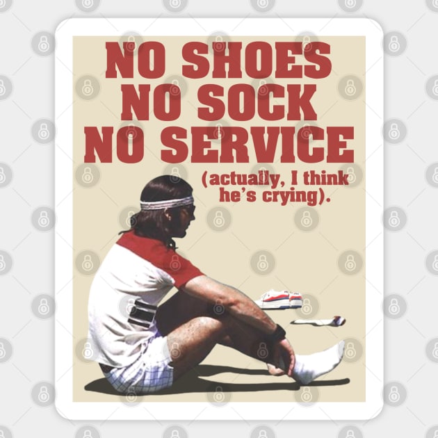 No Shoes, No Sock, No Service ● The Baumer Magnet by darklordpug